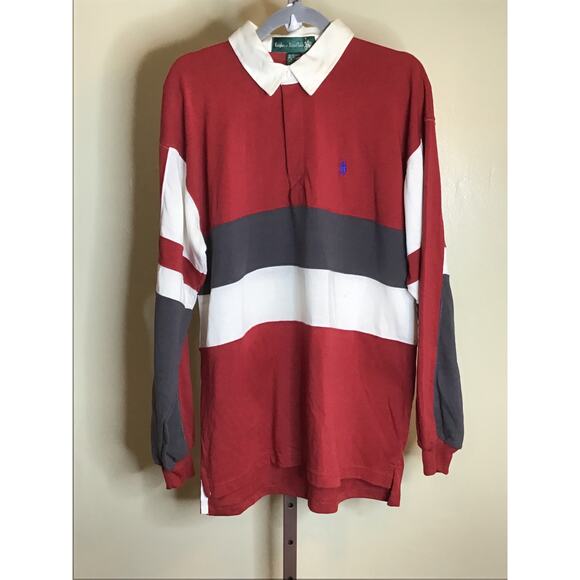 Knight of Round Table Mens  Vintage Long/ Sl  Polo Shirt  Sz. Lrg Preppy  Y2K - Picture 2 of 9